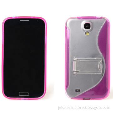 S Line TPU Case with Stand for Samsung Galaxy S4